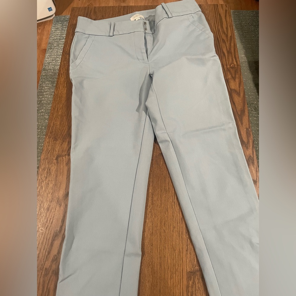 Light Blue & Light Grey Loft Dress Pants
